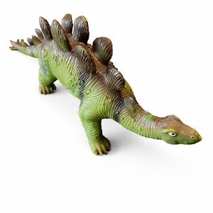 2005 Toy Major Trading Company Soft Green Stegosaurus Reptile Toy